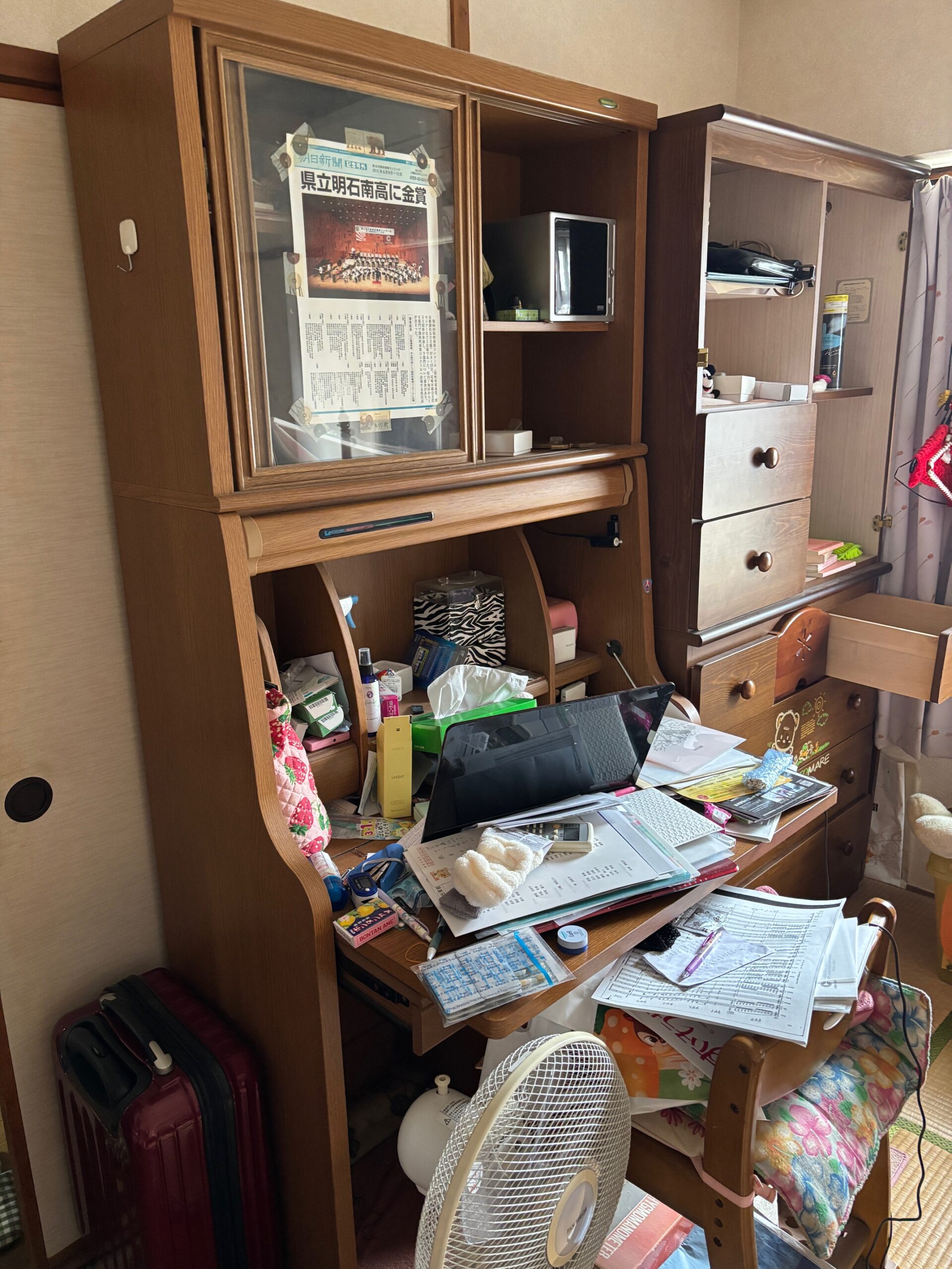 粗大ごみ（タンス・飾り棚・勉強机など）回収の回収事例before